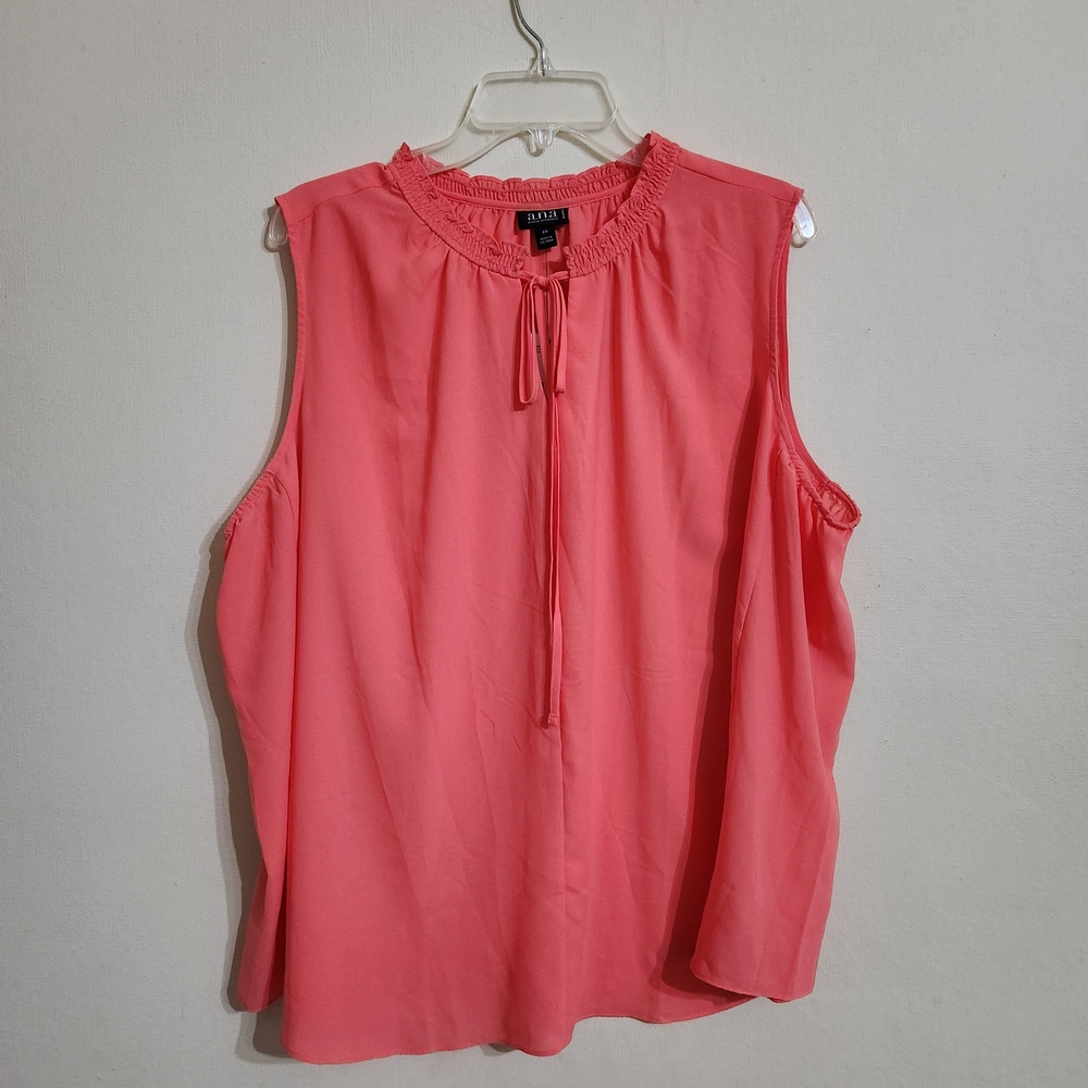 A.N.A. Coral Sleeveless Blouse, NWT, Size 2X